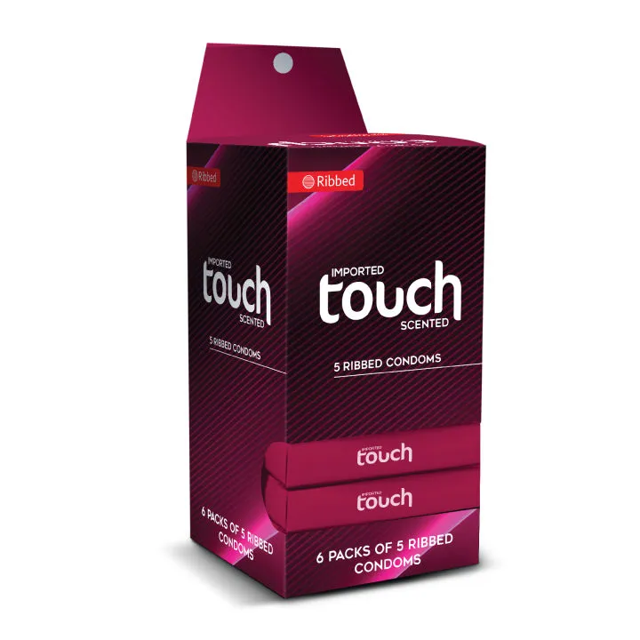 Touch Dispenser Ribbed Condoms